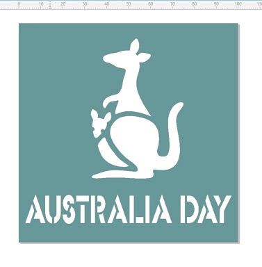 Kangaroo Australia day mini stencil